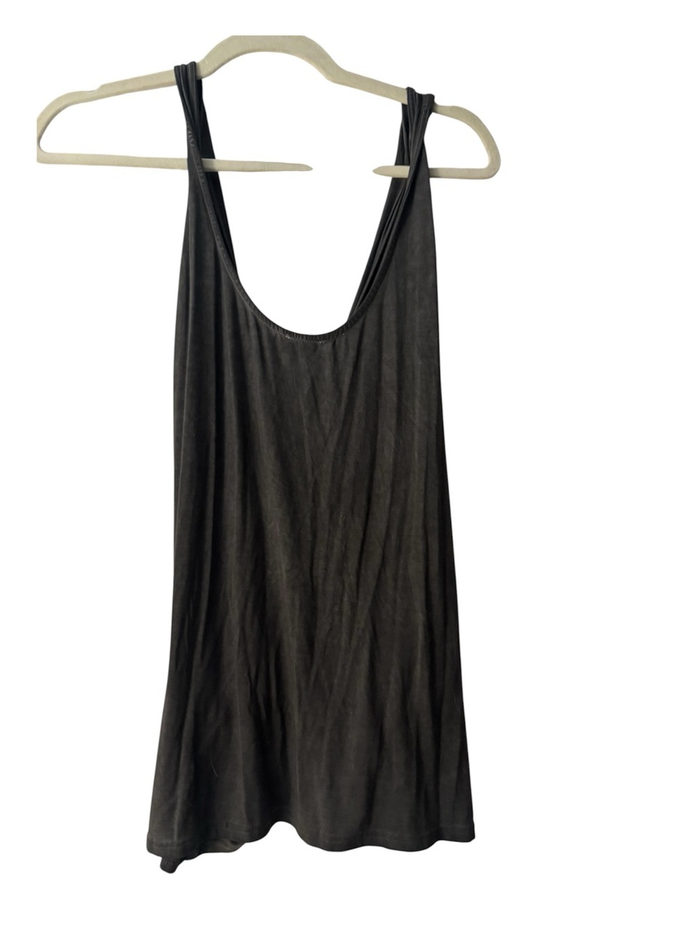 Pol Clothing Plunging Twist Tank Top Charcoal Size M - Picture 5 of 7